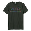 Charcoal - Front - Amplified Unisex Adult Rainbow Logo Muse T-Shirt