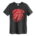 Charcoal - Front - Amplified Unisex Adult Neon Light The Rolling Stones T-Shirt