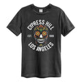 Charcoal - Front - Amplified Unisex Adult Floral Skull Cypress Hill T-Shirt