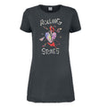 Charcoal - Front - Amplified Womens-Ladies Hackney Diamonds The Rolling Stones T-Shirt Dress