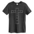 Charcoal - Front - Amplified Unisex Adult Cross Black Sabbath T-Shirt