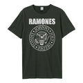 Charcoal - Front - Amplified Unisex Adult Classic Seal Ramones T-Shirt