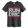 Charcoal - Front - Amplified Unisex Adult Run DMC Logo T-Shirt