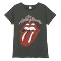 Charcoal - Front - Amplified Womens-Ladies Vintage Tongue The Rolling Stones T-Shirt