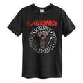 Charcoal - Front - Amplified Unisex Adult Vintage Seal Ramones T-Shirt