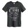 Charcoal - Front - Amplified Unisex Adult Eagle Johnny Cash T-Shirt