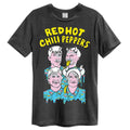 Charcoal - Front - Amplified Unisex Adult Illustrated Red Hot Chili Peppers T-Shirt