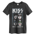 Charcoal - Front - Amplified Unisex Adult I Was Made For Loving You Kiss T-Shirt