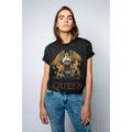 Charcoal - Back - Amplified Unisex Adult Royal Crest Queen T-Shirt