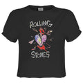 Charcoal - Front - Amplified Womens-Ladies Hackney Diamonds The Rolling Stones Crop Top