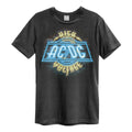 Charcoal - Front - Amplified Unisex Adult High Voltage Neon AC-DC T-Shirt