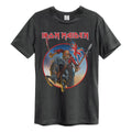 Charcoal - Front - Amplified Unisex Adult Trooper on Steed Iron Maiden T-Shirt