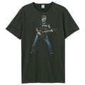 Charcoal - Front - Amplified Unisex Adult Stripped Back George Michael T-Shirt