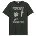 Charcoal - Front - Amplified Unisex Adult Heroes 1978 David Bowie T-Shirt