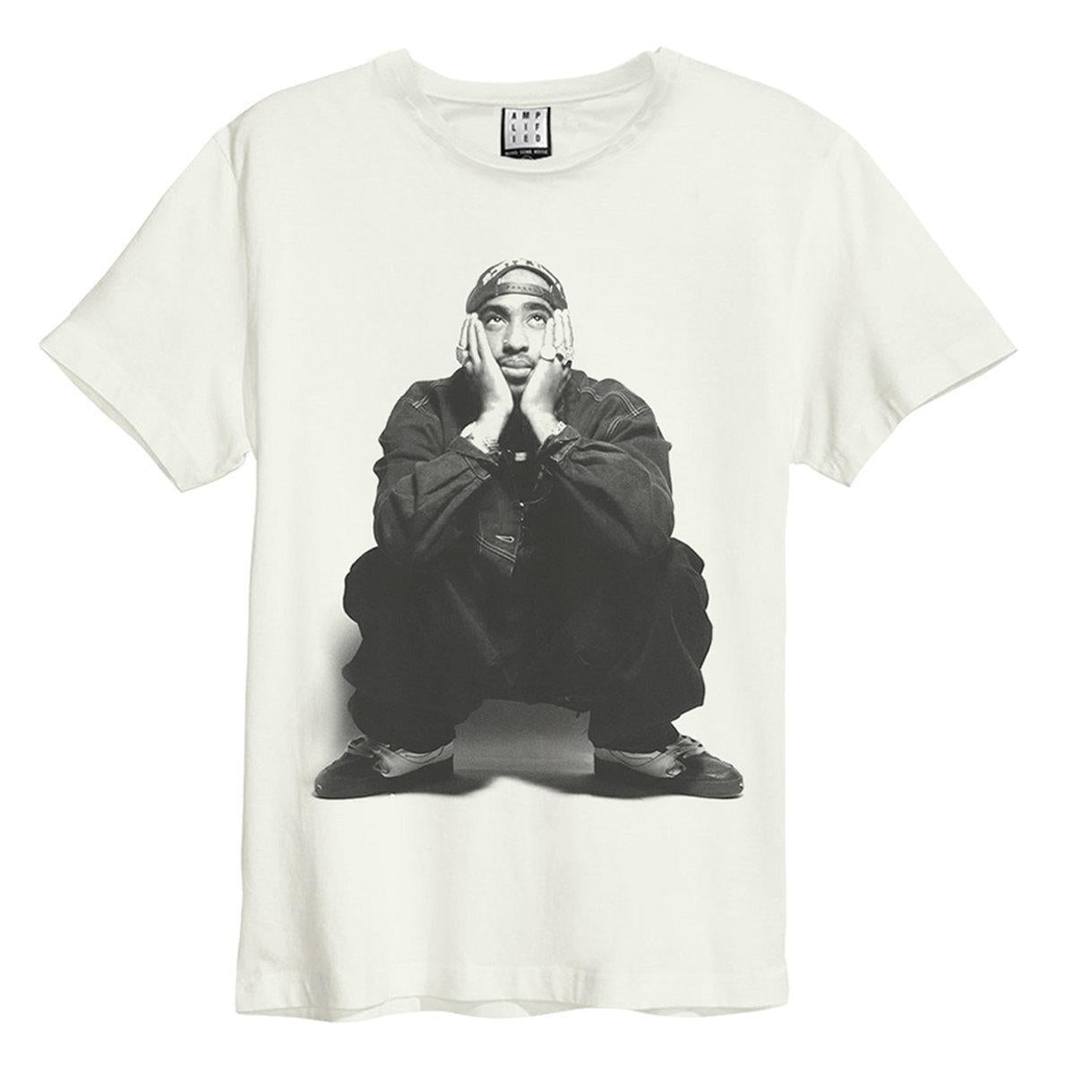 Amplified Unisex Adult Contemplation Tupac Shakur Vintage T-Shirt ...