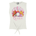 White - Front - Amplified Womens-Ladies Live At The Opera Queen Vintage Crop Top
