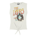 White - Front - Amplified Womens-Ladies Light My Fire The Doors Vintage Crop Top