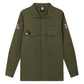 Khaki Green - Front - Amplified Mens Iron Maiden Military Overshirt