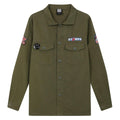 Khaki Green - Front - Amplified Mens The Rolling Stones Military Overshirt