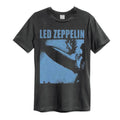 Charcoal - Front - Amplified Unisex Adult Blimp Square Led Zeppelin T-Shirt