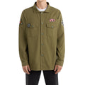 Khaki Green - Lifestyle - Amplified Mens Slayer Military Overshirt