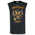 Charcoal-Bronze - Front - Amplified Mens England Motorhead Tank Top