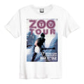 Vintage White - Front - Amplified Unisex Adult Zoo TV Tour U2 T-Shirt
