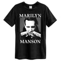 Black - Front - Amplified Mens Fists Marilyn Manson T-Shirt