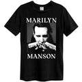 Black-White - Front - Amplified Mens Fists Marilyn Manson T-Shirt