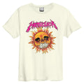 Vintage White - Front - Amplified Unisex Adult Neon Sun Metallica T-Shirt