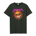 Charcoal - Front - Amplified Unisex Adult Neon Sun Metallica T-Shirt