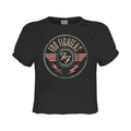 Charcoal - Front - Amplified Womens-Ladies Air Foo Fighters Crop Top