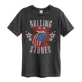 Charcoal - Front - Amplified Unisex Adult Stateside 75 The Rolling Stones T-Shirt