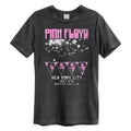 Charcoal-Pink - Front - Amplified Unisex Adult New York City Pink Floyd T-Shirt