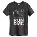 Charcoal - Front - Amplified Unisex Adult Silhouette Run DMC T-Shirt