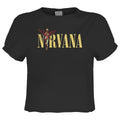 Charcoal - Front - Amplified Womens-Ladies In Utero Nirvana Crop Top