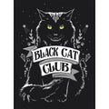 Black - Side - Grindstore Womens-Ladies Black Cat Club Premium T Shirt