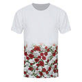 White-Red - Front - Grindstore Skulls & Roses Fade Men´s Sub T-Shirt