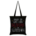 Black - Front - Grindstore Sorry Im Late I Had Demons To Summon Tote Bag