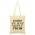 Cream - Front - Grindstore Sounds Gay Im In Tote Bag