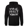 Black - Front - Grindstore Mens Normal People Scare Me Hoodie