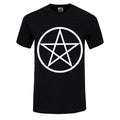 Black-White - Front - Grindstore Mens Pentagram T-Shirt