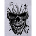 Grey - Side - Grindstore Mens Carved Skull Vest Top