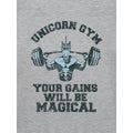 Grey - Side - Grindstore Mens Unicorn Gym Racerback Vest Top