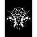 Black - Side - Grindstore Goat Skull Pentagram Tote Bag