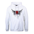 White-Red-Black - Front - Grindstore Mens Pierced Rose Hoodie