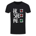 Black-White - Front - Grindstore Mens He She Me T-Shirt