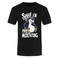 Black-White - Front - Psycho Penguin Mens Shh! I´m Pre-Meditating T-Shirt