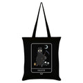 Black-White - Front - Spooky Cat Death Tarot Tote Bag