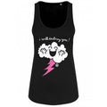 Black-White-Pink - Front - Pop Womens-Ladies I Will Destroy You Tank Top